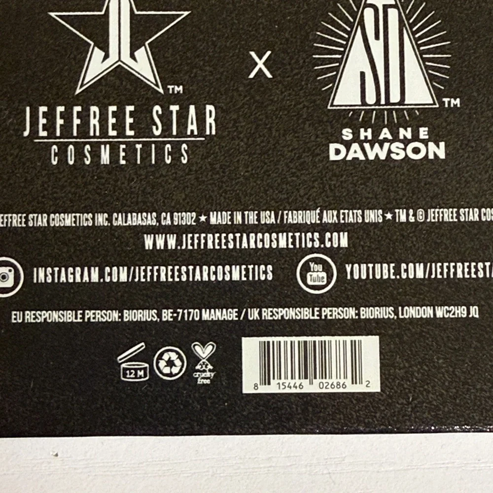 Jeffree Star Cosmetics Shane Dawson Mini Controversy Palette Matte, Metallic NWT